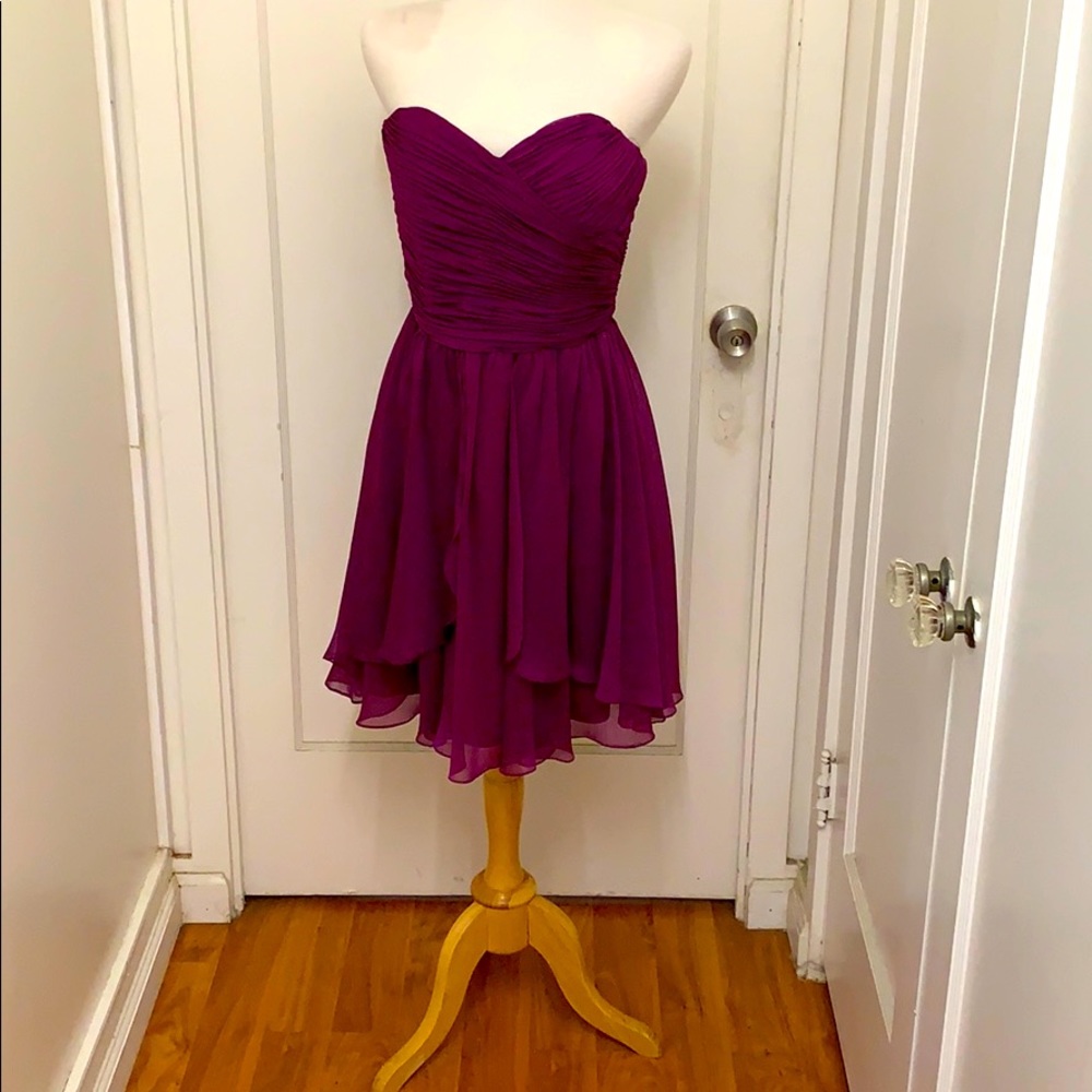 Purple chiffon Cocktail Dress